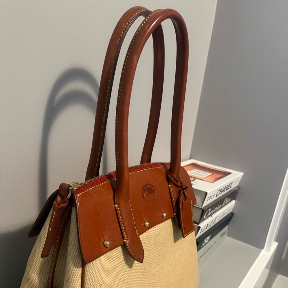 Rooney and Bourke Wilson Panama Tan and Brown leather satchel  large - Picture 8 of 14